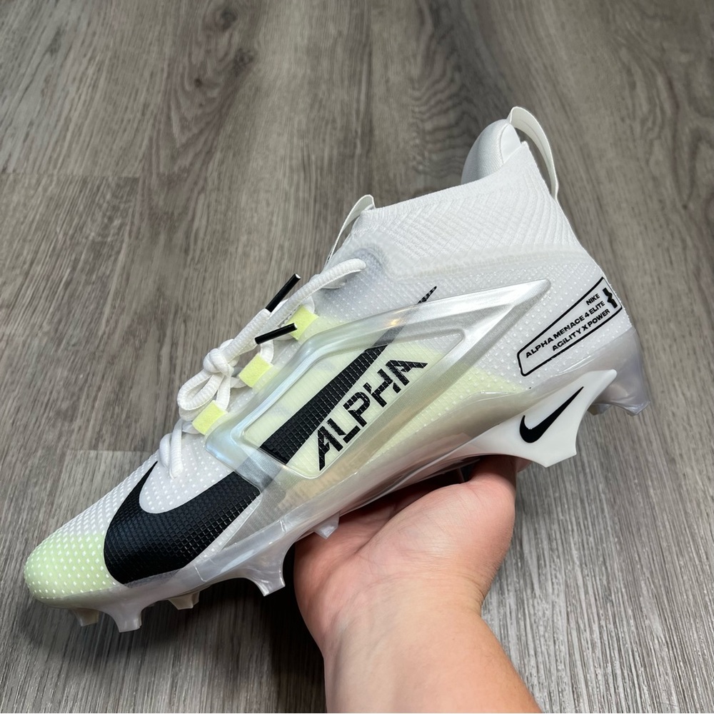 New Nike Alpha Menace‎ 4 Elite Football Cleats White Men Size 11.5 FD7036-100